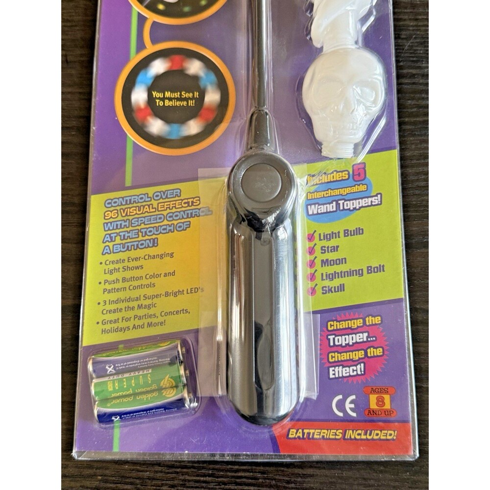 The Amazing Wonder Wand" Light-Up Toy Iinterchangeable Toppers NEW - Picture 4 of 9